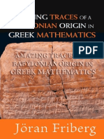 Amazing Traces of a Babylonian Origins in Greek Math