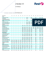 Lowestoft Norwich X1 Timetable