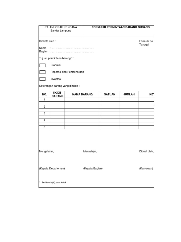 Jawaban Contoh Soal Form