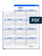 Calendar 2013