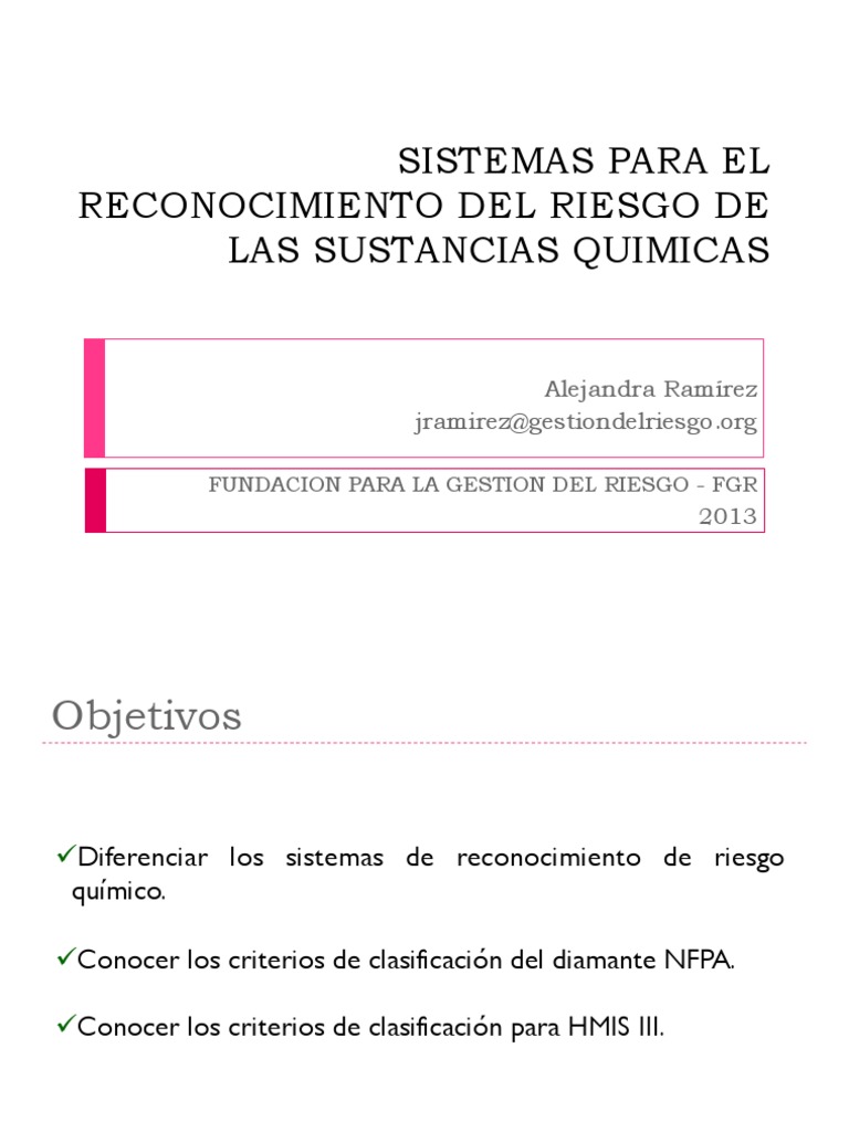 Criterios de clasificación NFPA y HMIS III | PDF | Material explosivo ...