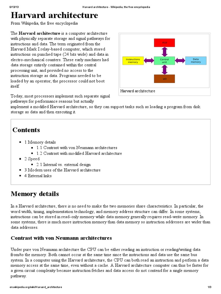 Harvard Architecture PDF | PDF | Computer Data | Computer Data Storage