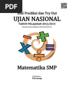 Soal Prediksi UN Matematika SMP 2014