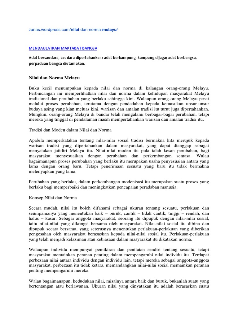 Nilai Melayu Pdf