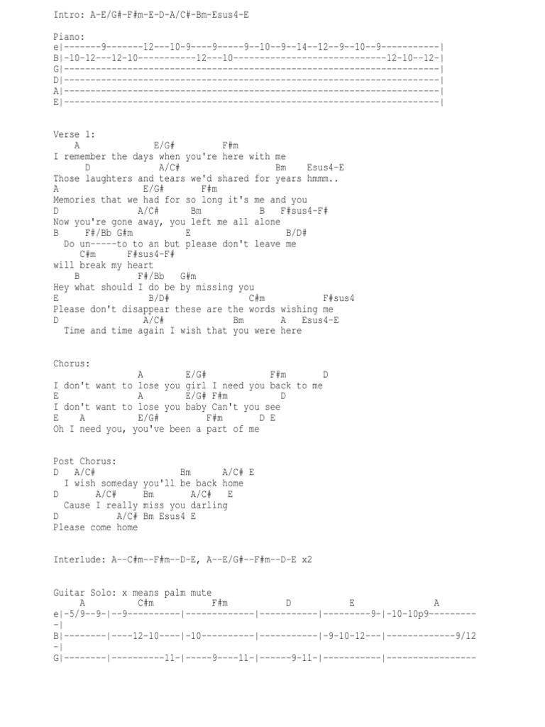 Parting Time Song Structure Musical Compositions