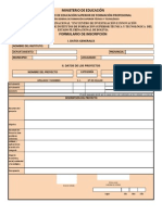 Formulario de Inscripción Vi Feria - Potosi