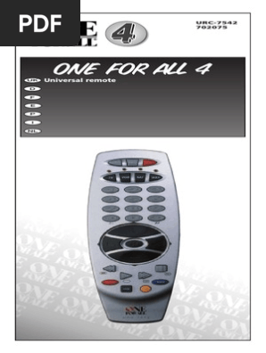 Mando Universal One For One Urc 7542 Remote Control Television