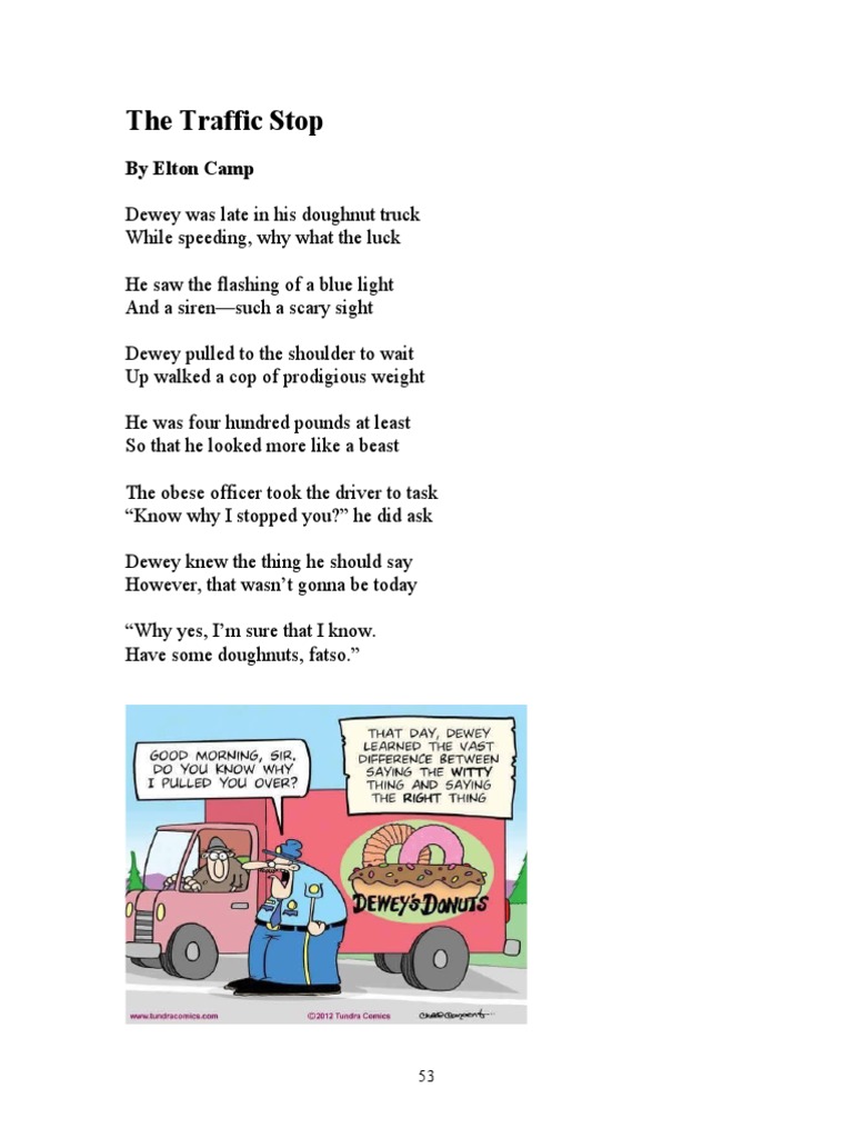 Humorous Traffic Stop Tale | PDF