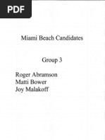 Miami Beach Commission; Group 3