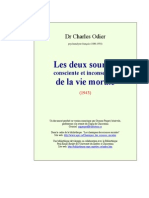 ODIER Charles - Les Deux Sources Consciente Et Inconsciente de La Vie Morale (1943)