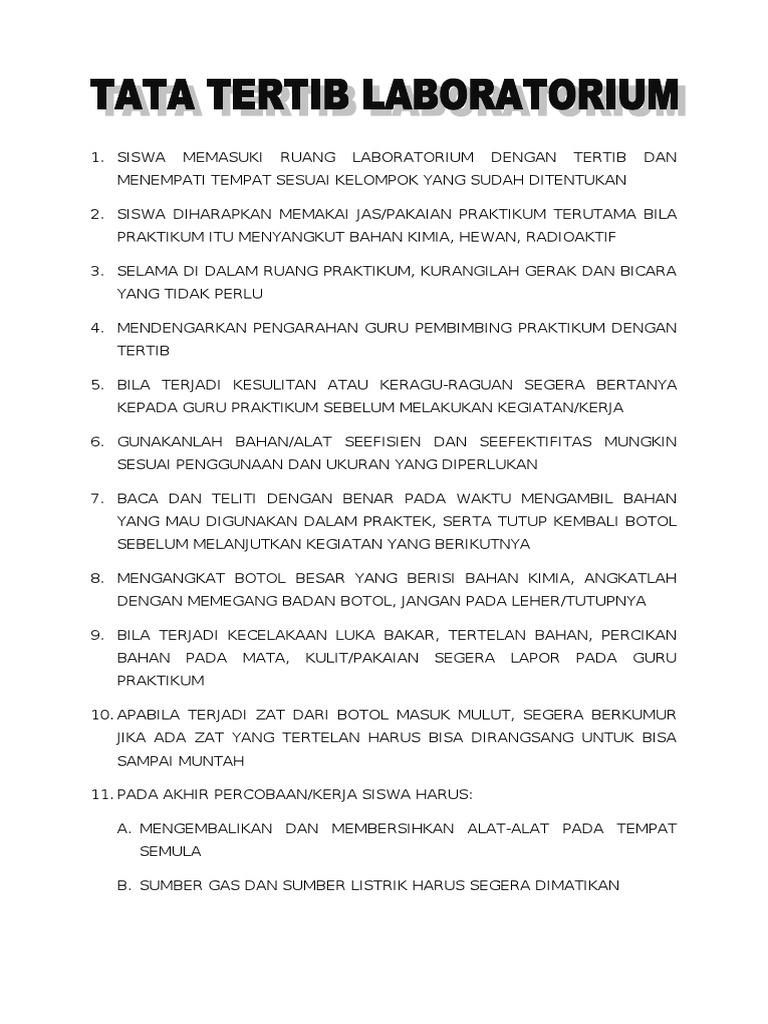 Tata Tertib Lab PDF