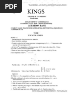 Partial Differential Question Bank