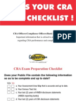CRA Exam Checklist