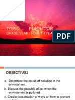 Topic: Pollution: Grade/Year: Fourth Year