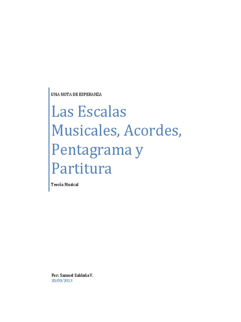Una guía completa sobre las escalas musicales PDF Escala (música) Acorde (Música)