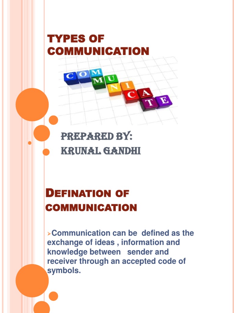 Types of Communication Explained | PDF | Science & Mathematics