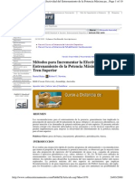 Métodos para Incrementar La Efectividad Del Entrenamiento de La Potencia Máxima para El Tren Superior