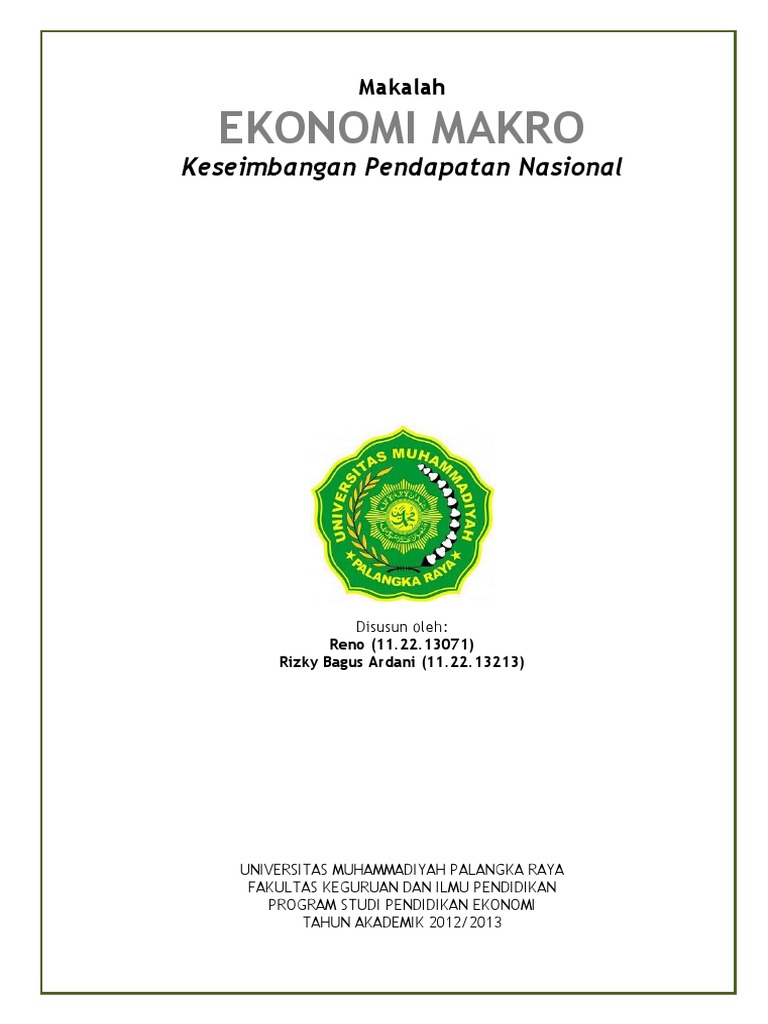 Makalah Keseimbangan Pendapatan Nasional
