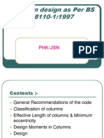 Column Design As Per BS 8110-1:1997: PHK/JSN