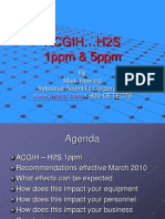 Acgih H2S 1ppm & 5ppm: by Mark Howard Industrial Scientific Corporation 1-800-DETECTS
