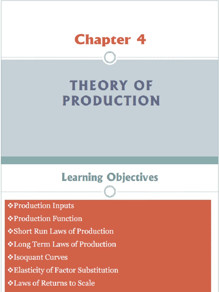 Production Function | PDF | Production Function | Long Run And Short Run