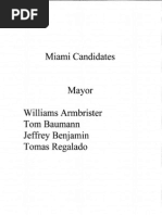 Candidates For Miami Mayor