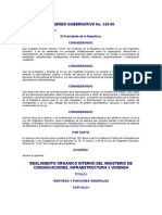 Acuerdo Gubernativo 520-99 to Organico Interno Del Ministerio de Comunicaciones Infraestructura