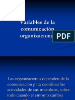 Variables de La Comunicación Organizacional