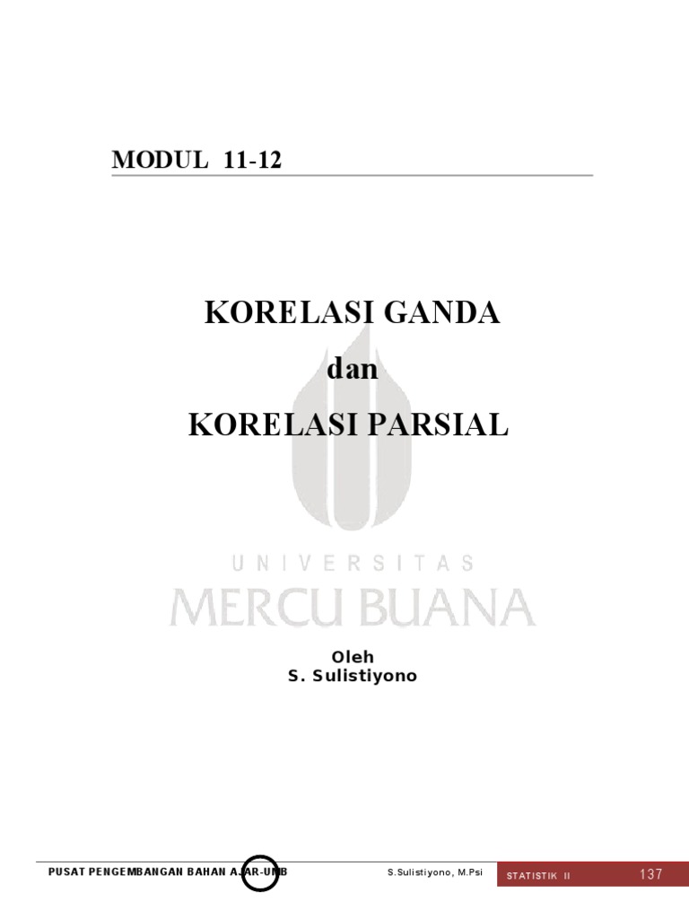 Korelasi Ganda Dan Korelasi Parsial