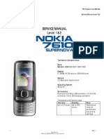 Nokia 7610 Supernova RM-354 SM L1&2 v.1.0