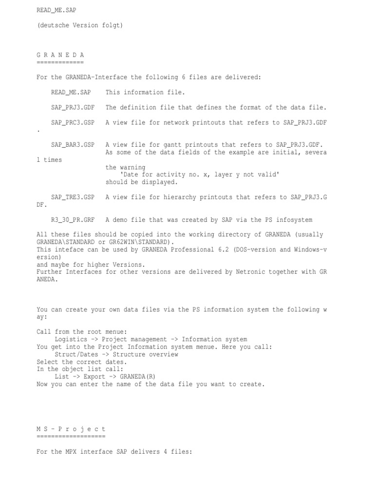 SAP Interface Documentation Overview | PDF
