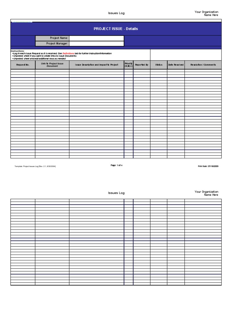 Project Issue - Details: Issues Log | PDF | Hyperlink | Written  Communication