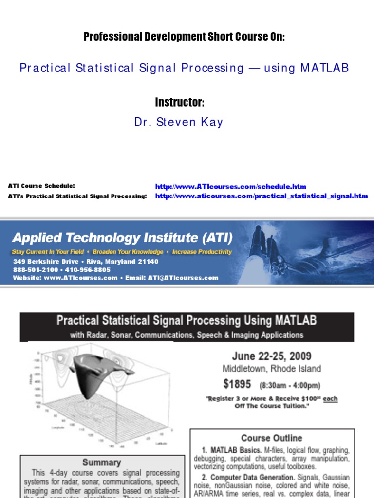 Practical Signal Processing Using Matlab PDF Estimation Theory