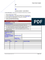 Project Charter Form Template