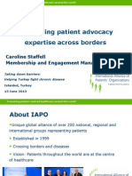 Facilitating Patient Advocacy Expertise Across Borders