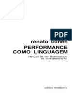 COHEN Renato - Performance Como Linguagem