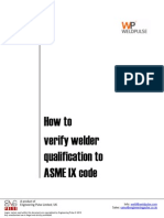 How to Verify Welder Qualification to ASME IX