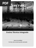 Prova Integrado 1 2013