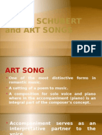 FRANZ SCHUBERT and ART SONGS