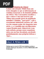A Causa Primária do Câncer