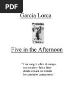 Five in The Afternoon - Garcia Lorca