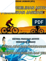 Kriteria Pemilihan Aktiviti PJ - Peralatan Dan Kemudahan & Persekitaran Budaya & Tempat