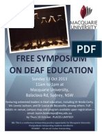 Free Symposium On Deaf Education