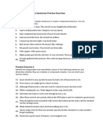 Compound Complex Sentences Practice Exercises