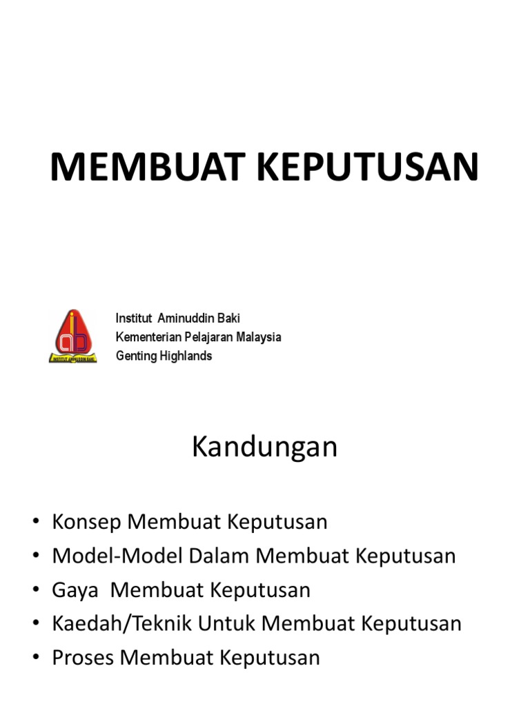 Membuat Keputusan 2013