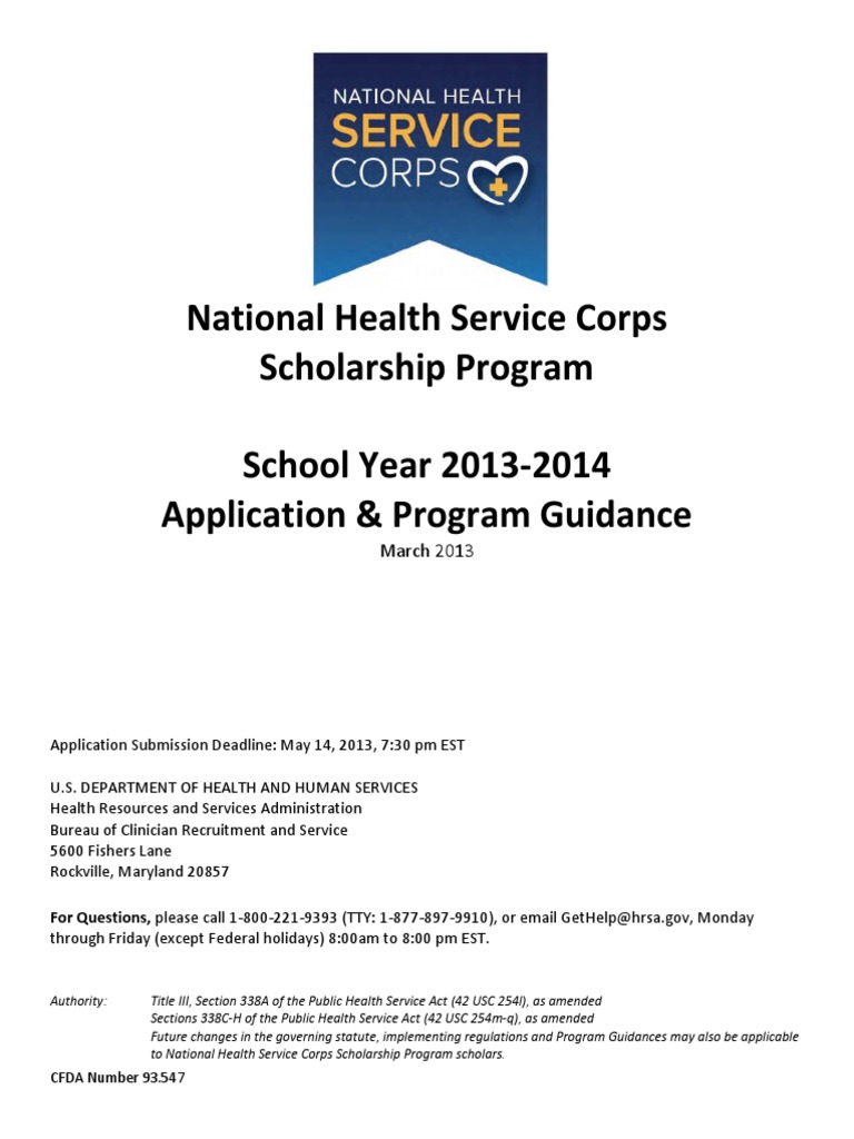 NHSC Scholarship Program Student Financial Aid In The United States Fee