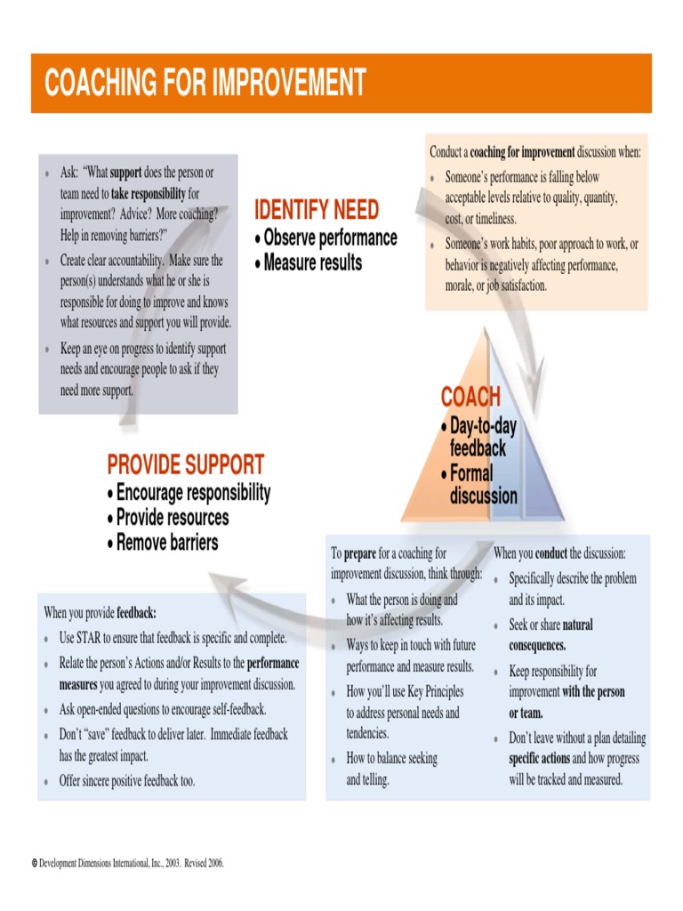 Coaching For Improvement: Identify Need | PDF