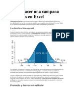 Cómo hacer una campana de Gauss en Excel