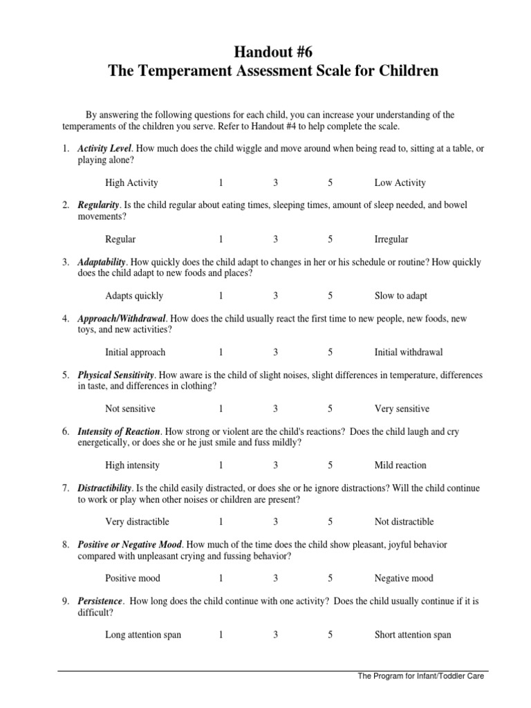 Temperament Test Temperament Clinical Psychology