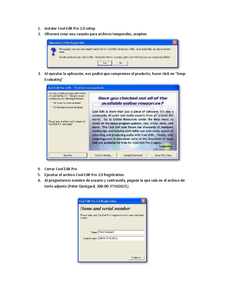 Instalar Cool Edit Pro 2 | PDF